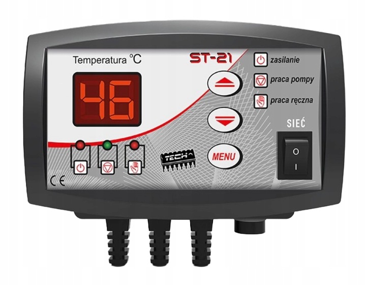 STEROWNIK POMPY OBIEGOWEJ C.O. INSTALACJI CENTRALNEGO OGRZEWANIA TECH ST-21