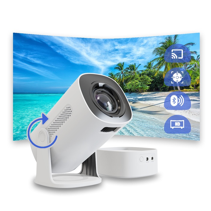 Bezprzewodowy Rzutnik KVTS01 projektor miracast 4k bateria w zestawie Etui