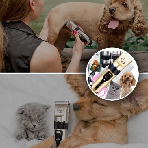 MASZYNKA DO STRZYŻENIA PSA PSÓW KOTÓW ZWIERZĄT GOLARKA ZESTAW CICHA 12W1