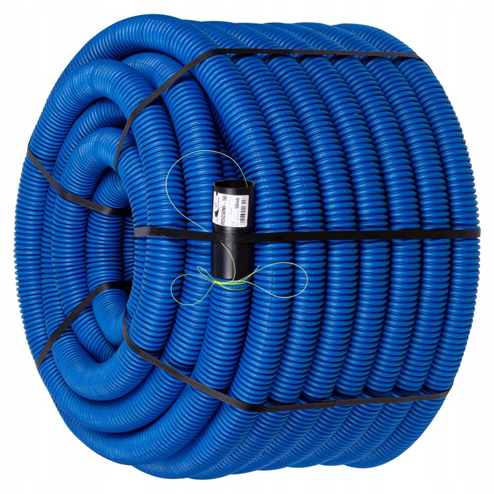 RURA KARBOWANA AROT 40mm 25m PESZEL DO ZIEMI Z PILOTEM NIEBIESKA DVR