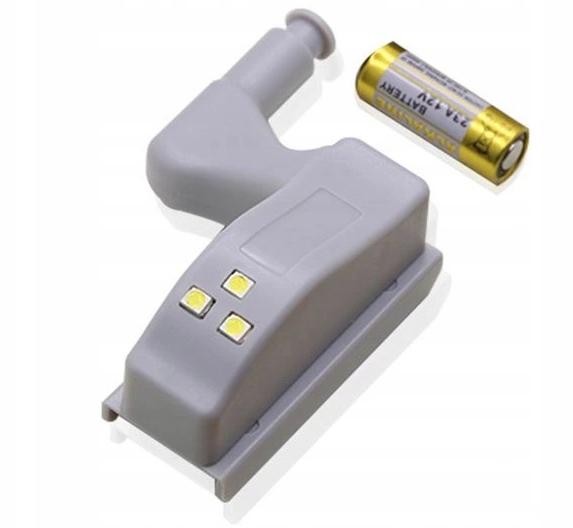 10x LAMPKA LED DO SZAFKI NA ZAWIAS DRZWI + BATERIA