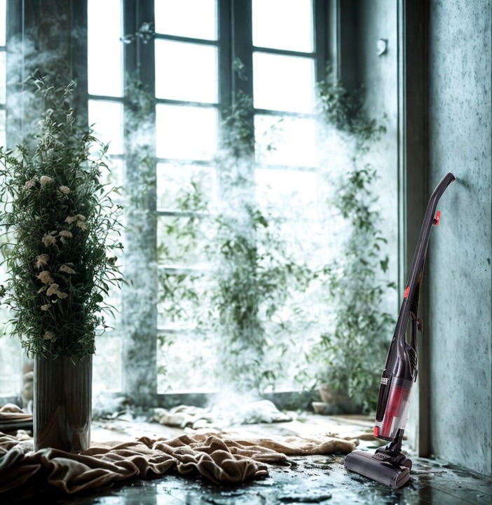 ODKURZACZ PIONOWY BEZWORKOWY Z TURBOSZCZOTKĄ + HEPA 950W CYKLONOWY