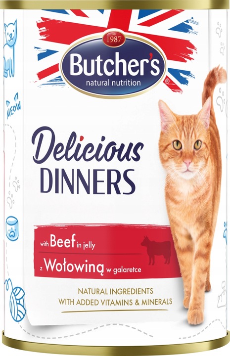 Mokra karma dla kota Butchers Delicious Dinner mix 5 smaków 10szt x
