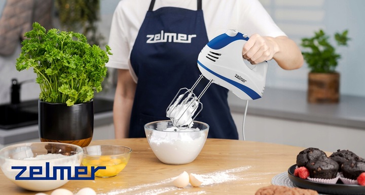 MIKSER RĘCZNY ZELMER ZHM1652 400W TURBO LEKKI ROBOT 4 KOŃCÓWKI 5