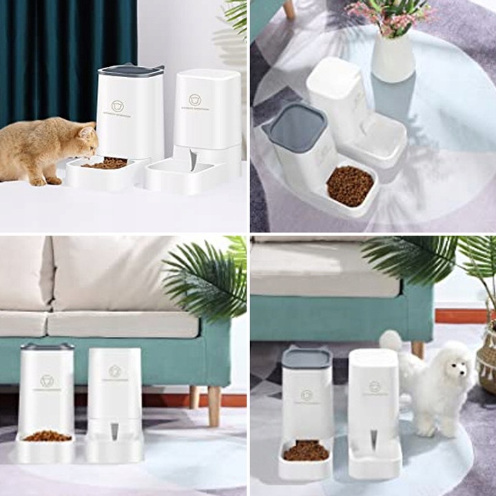 2x PODAJNIK WODY I KARMY AUTOMATYCZNE MISKA DLA KOTA I PSA DOZOWNIK POIDŁO