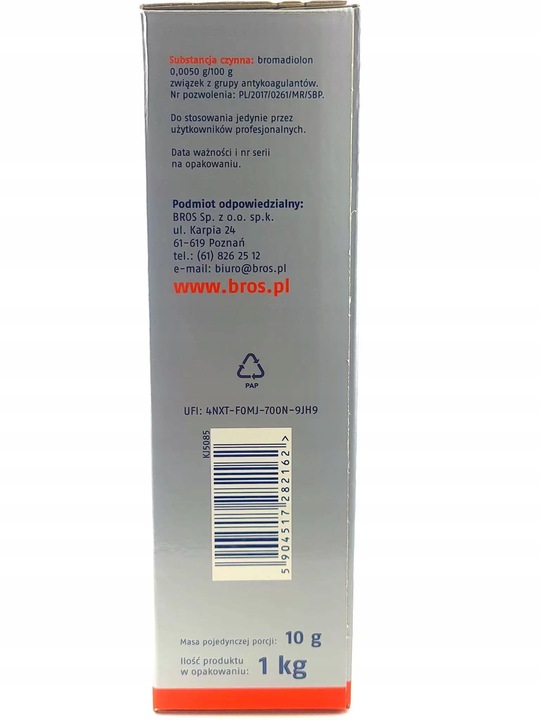 Trutka Bros Pasta Na Myszy I Szczury 1kg Skuteczna Przynęta Gryzonie