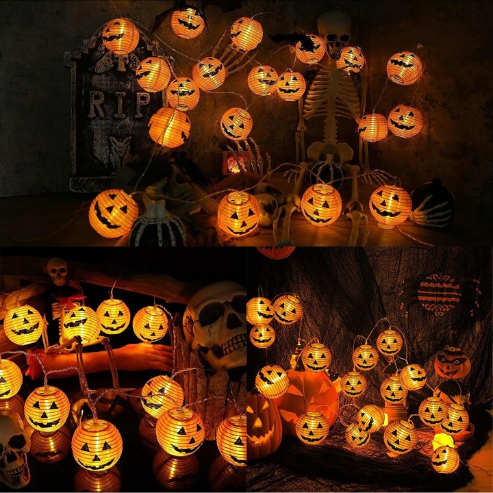 Girlanda LED Halloween Dynia 3m 20 diod na baterie lampki dynie wiszące