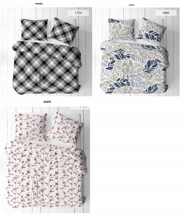 KOMPLET POŚCIELI BAWEŁNIANEJ BAWEŁNA 140x200cm+ 2x70x80 cm
