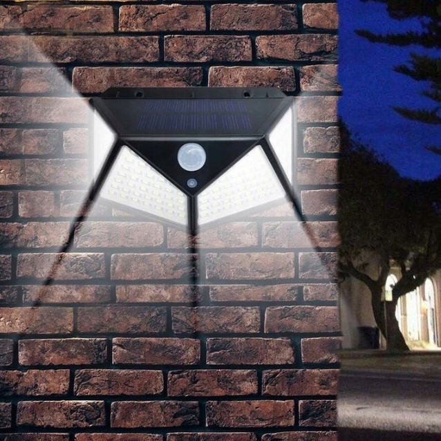 Lampa Solarna z Czujnikiem RUCHU ZMIERZCHU LAMPY 100 LED SOLARNE