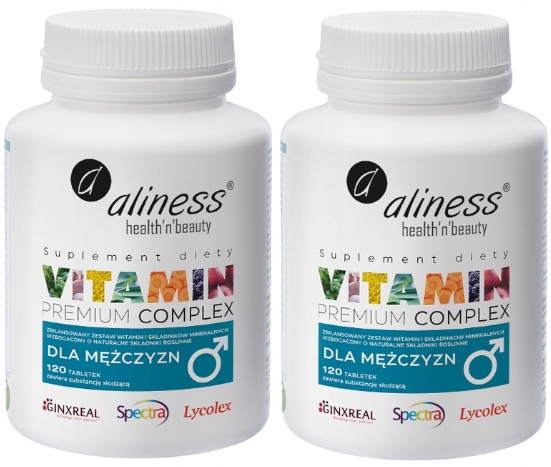 ALINESS Vitamin Premium Complex WITAMINY I MINERAŁY DLA MĘŻCZYZN 2x120 tab.