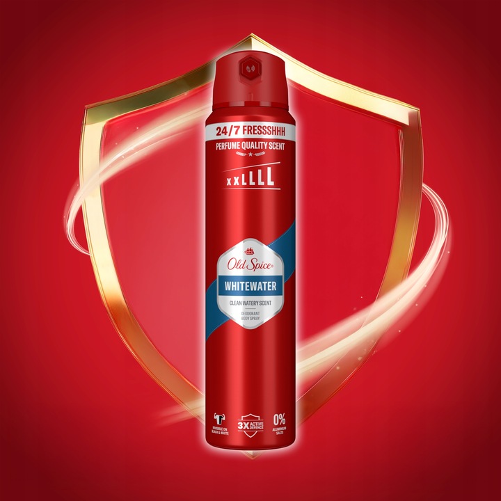 Old Spice Whitewater Dezodorant męski w sprayu, 6 x 250ml