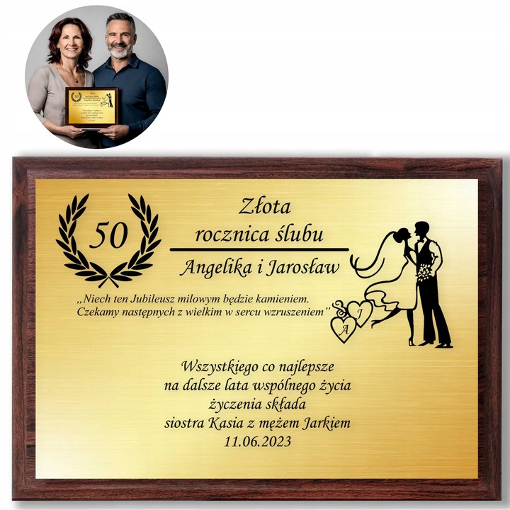 Magiczny Spersonalizowany Upominek Prezent Gift na Rocznicę Ślubu 1-50 lat