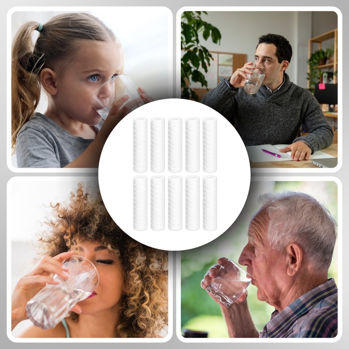 FILTR DO WODY WKŁAD FILTRUJĄCY SZNURKOWY ZMIĘKCZAJĄCY PP5 10" ZESTAW