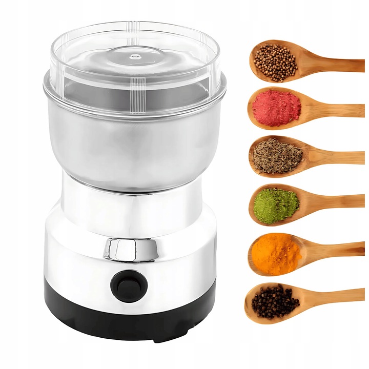 MOCNY MŁYNEK ELEKTRYCZNY DO MIELENIA KAWY ORZECHÓW PRZYPRAW STAL