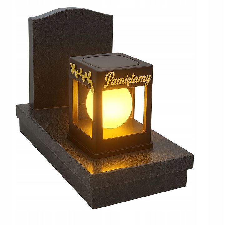Znicz solarny LED wieczny lampion NA GRÓB statuetka CMENTARZ dekoracja