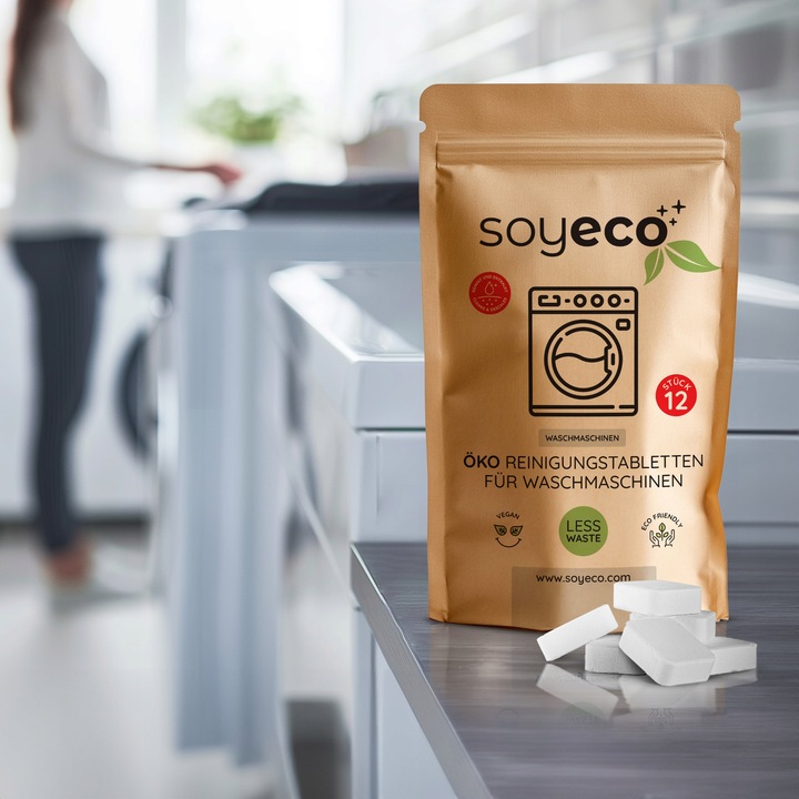 TABLETKI DO CZYSZCZENIA PRALKI ODKAMIENIAJĄCE NEUTRALIZUJĄCE ZAPACH 12szt