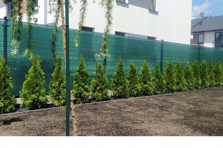 SIATKA CIENIUJĄCA 1,5x50m Maskująca Osłona 80g na Ogrodzenie Płot 75%