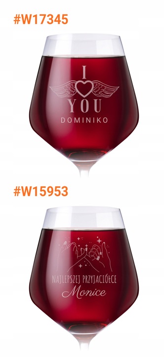 Kieliszek do Wina Krosno Prezent na Urodziny 18-99 Elegancki Duży 860 ml