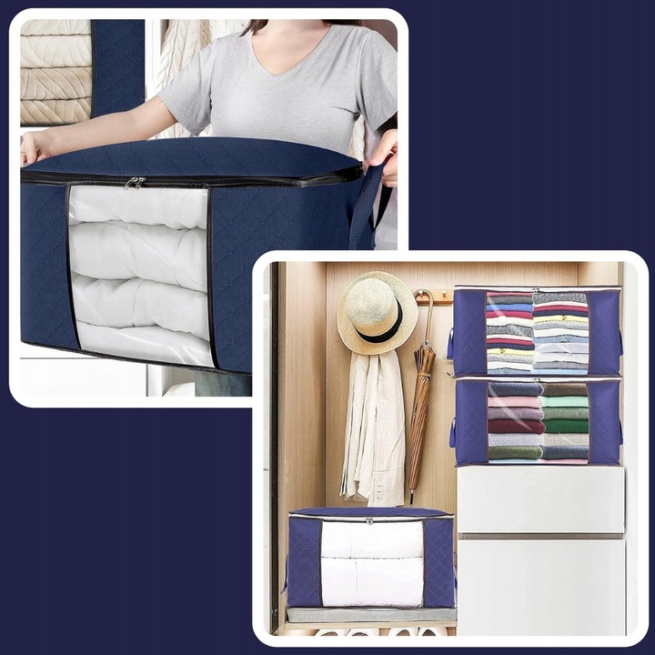 4x ORGANIZER NA UBRANIA POJEMNIK NA POŚCIEL KOŁDRĘ KOCE POKROWIEC XXL