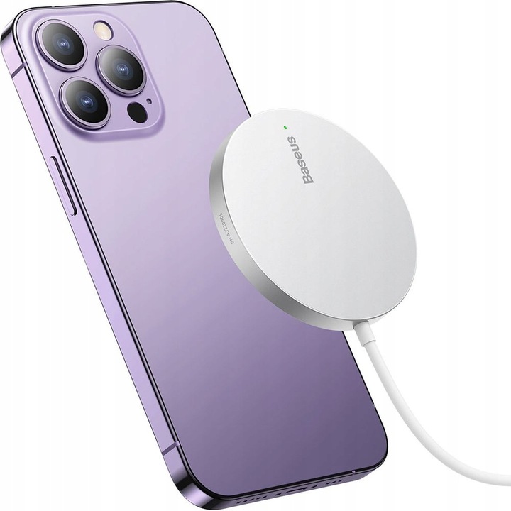 Baseus ładowarka indukcyjna Simple Mini 3 15W MagSafe iphone kabel USB-C