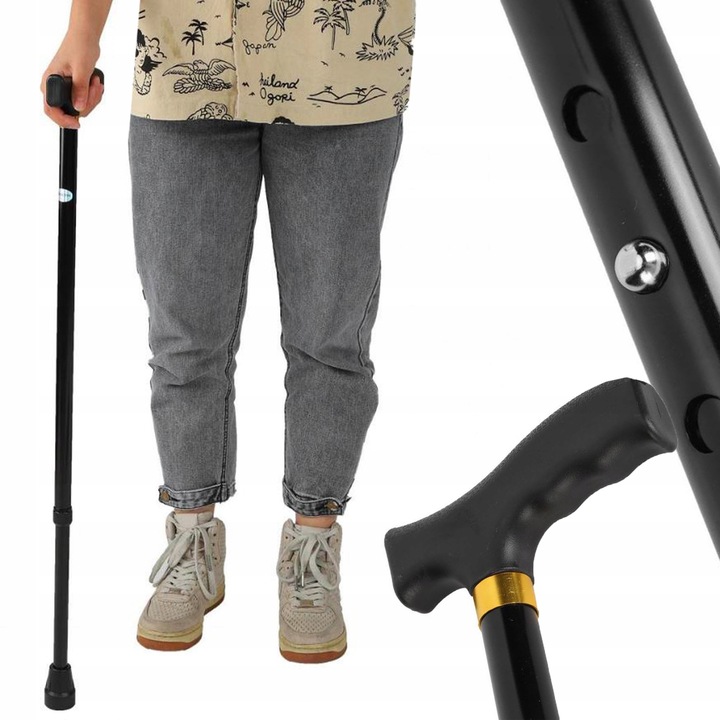 LEKKA LASKA INWALIDZKA Regulowana DLA SENIORA ORTOPEDYCZNA MOCNA ALUMINIOWA