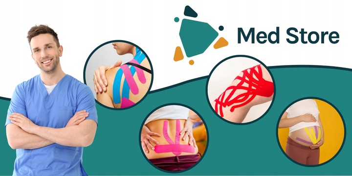 Taśma do kinesiotapingu tejpy CURETAPE CLASSIC do CIAŁA i TWARZY