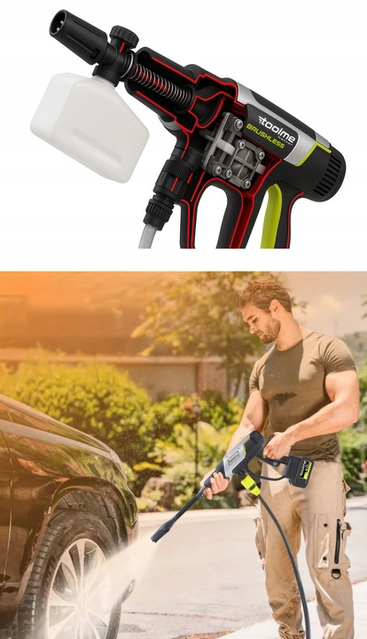 Myjka Ciśnieniowa Akumulatorowa elektryczna ALUMINIOWA pompa toolme