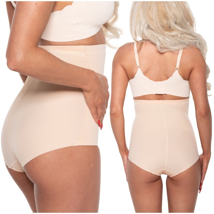 Majtki Wyszczuplające Brzuch Figi z Wysokim Stanem Modelujące Sylwetkę S/M