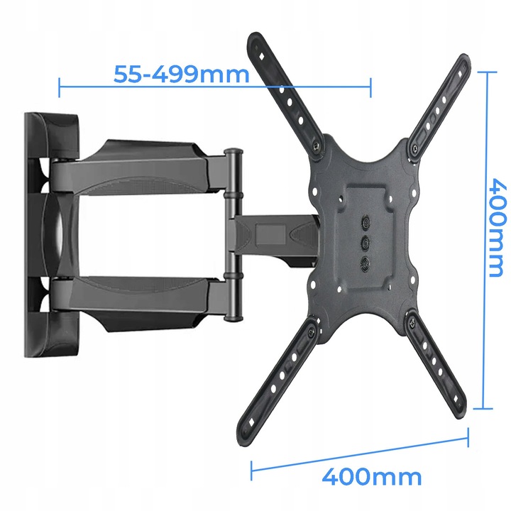 Mocny Obrotowy Wieszak Uchwyt Telewizora TV Monitora 32-60" PIVOT VESA