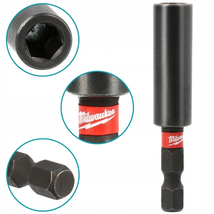 Milwaukee Zestaw 3szt Adapter Uchwyt 1/4 1/2 3/8 4932479228 + Adapter 60mm