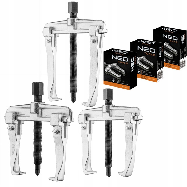 NEO KPL. ŚCIĄGACZ DO ŁOŻYSK DWURAMIENNY ZESTAW 3 SZTUKI REGULACJA ROZSTAWU