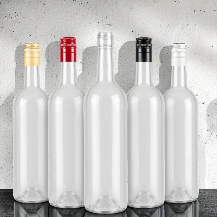 10X Butelki DO WINA 750ml BEZBARWNA butelka na wino 0,75l z zakrętką
