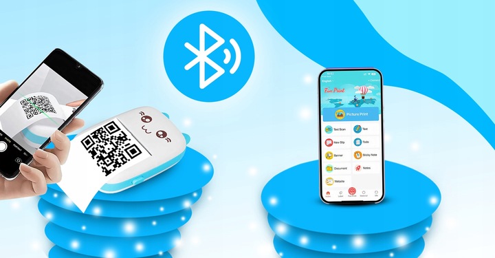 MINI DRUKARKA TERMICZNA DRUKUŚ ORYGINALNY PRZENOŚNA DO ZDJĘĆ KOTEK 11 ROLEK