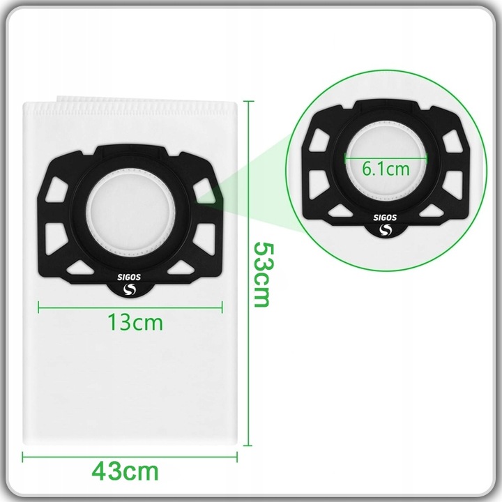 10x WOREK WORKI do ODKURZACZA KARCHER WD4 WD5 WD6 MV4 MV5 MV6 + FLITR PURE