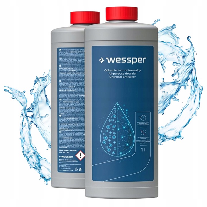 MOCNY Odkamieniacz w Płynie 1L UNIWERSALNY DUŻY Wessper do Ekspresu -1000ml