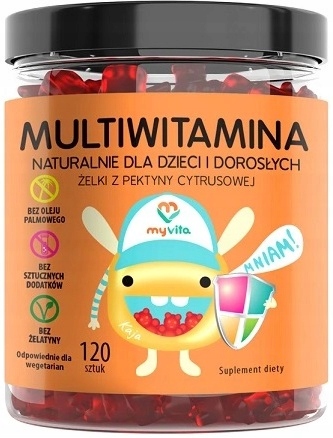 MYVITA MULTIWITAMINA NATURALNE ŻELKI DZIECI 120
