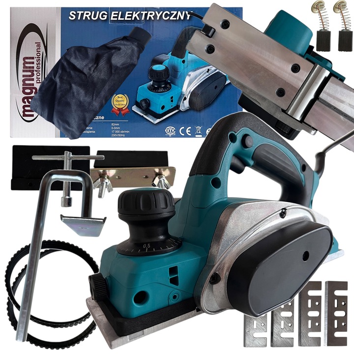 STRUG ELEKTRYCZNY DO DREWNA HEBLARKA 1900W HEBEL STOLARSKI STRUGARKA