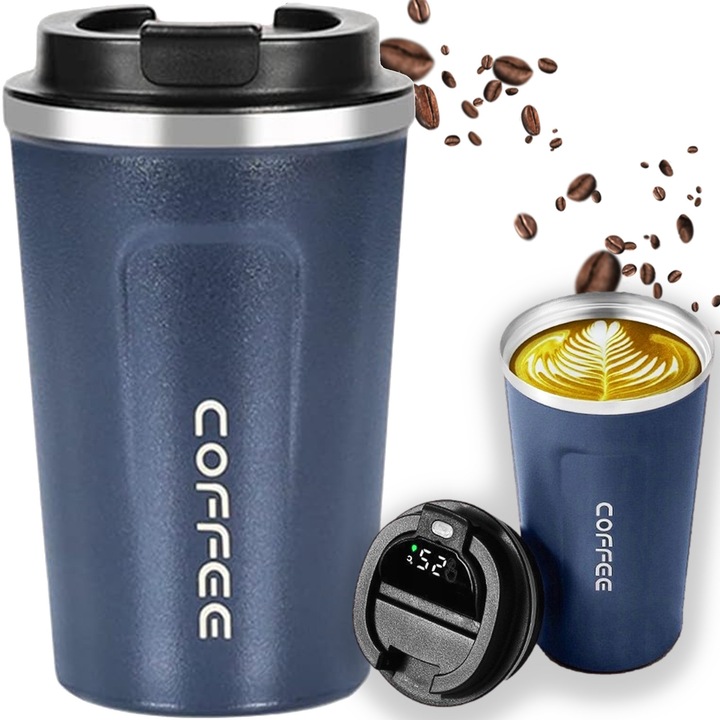 KUBEK TERMICZNY TERMOS 510ML WYŚWIETLACZ EKRAN LCD SMART