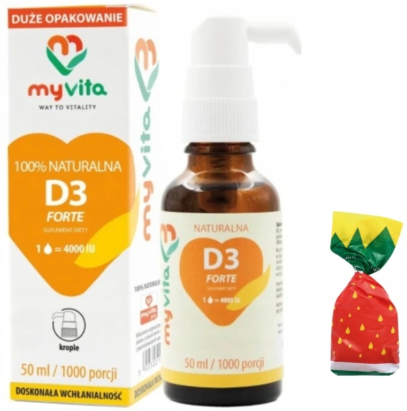 MyVita Witamina D3 forte 4000j.m KROPLE 50 ML + GRATIS
