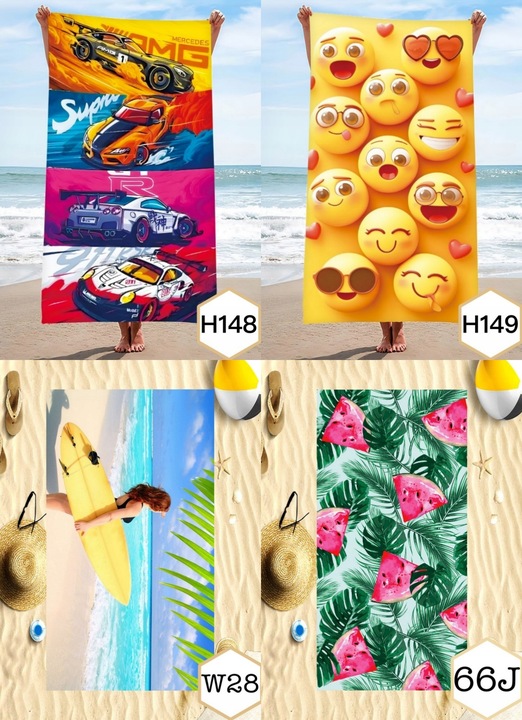 RĘCZNIK PLAŻOWY DUŻY KĄPIELOWY SUMMER RĘCZNIKI 100X180 XXL