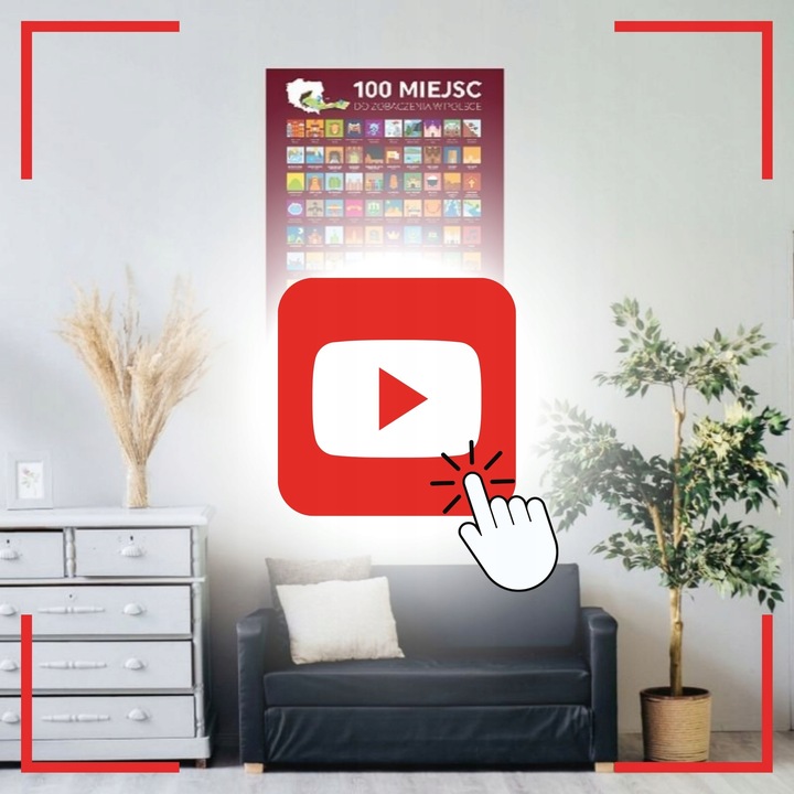 MAPA ZDRAPKA PLAKAT BUCKET LIST 100 MIEJSC POLSKA PREZENT NA URODZINY
