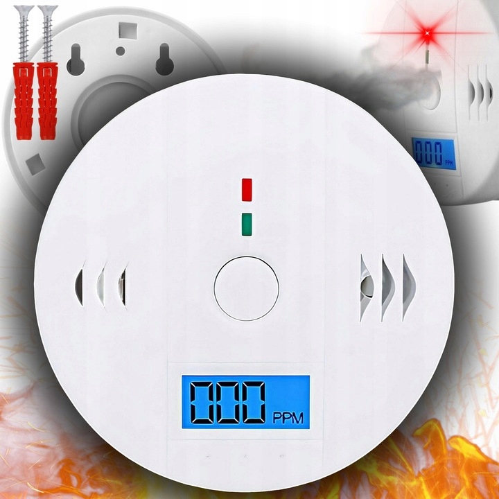 CZUJNIK CZADU TLENKU WĘGLA DETEKTOR CO BEZPRZEWODOWY WYKRYWACZ NA