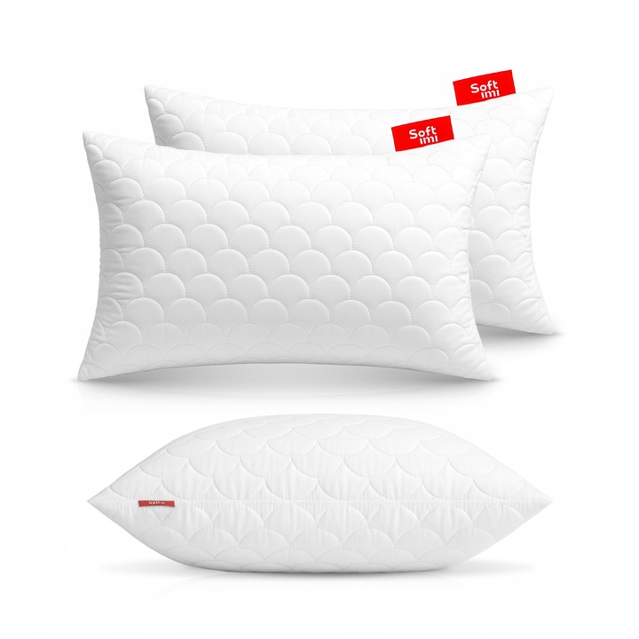 2 x PODUSZKA 50X70 ANTYALERGICZNA GRUBA ZAMEK