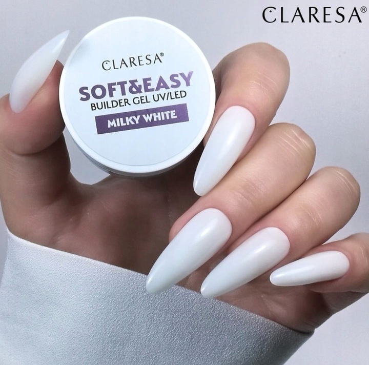 CLARESA SOFT&EASY ŻEL BUDUJĄCY UV/LED GEL BUILDING 45g MILKY WHITE