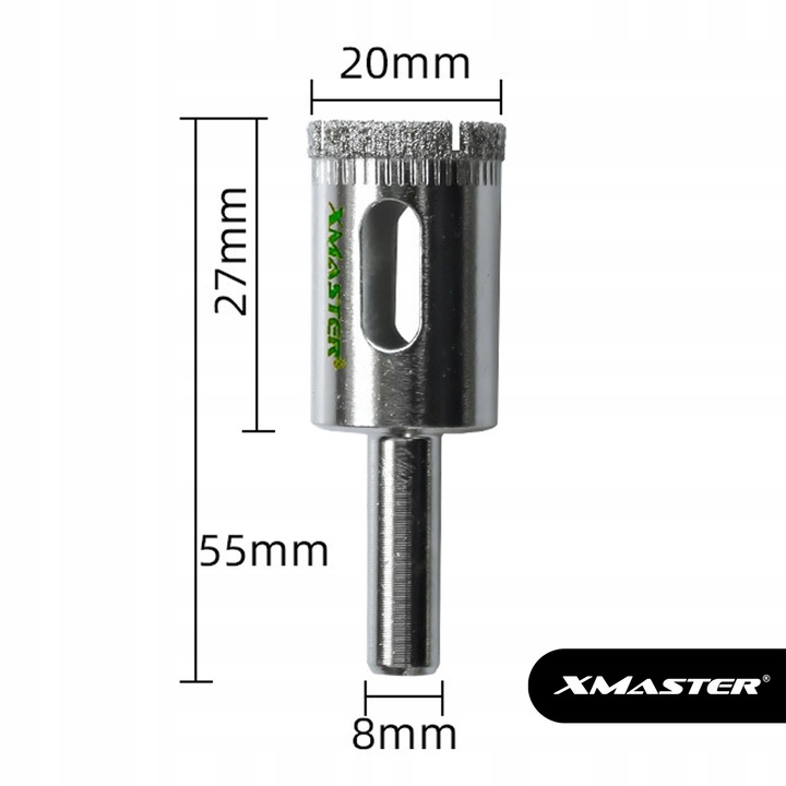 OTWORNICA DIAMENTOWA KORONKA DO PŁYTEK GLAZURY GRESU ZESTAW ⌀ 6-68mm