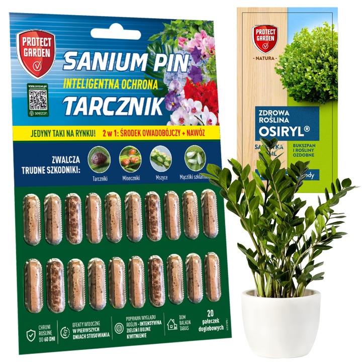 SANIUM PIN 2w1 PAŁECZKI DOGLEBOWE ziemiórki przędziorki wełnowce