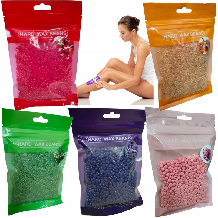 WOSK TWARDY DROPSY DO DEPILACJI BEZPASOWEJ NISKOTEMPERATUROWY 5X100 g