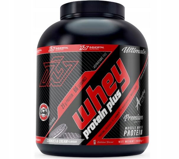 IMMORTAL NUTRITION WHEY PROTEIN PLUS 2000g WPC COOKIES&CREAM CIASTKO&KREM