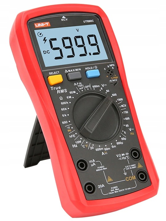 UNI-T UT890C Miernik MULTIMETR TrueRMS 20A NCV hFe