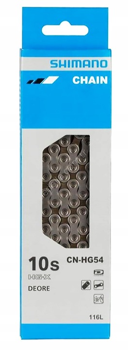 SHIMANO ŁAŃCUCH CN-HG54 DEORE 10rz + PIN 116L ORYGINAŁ BOX